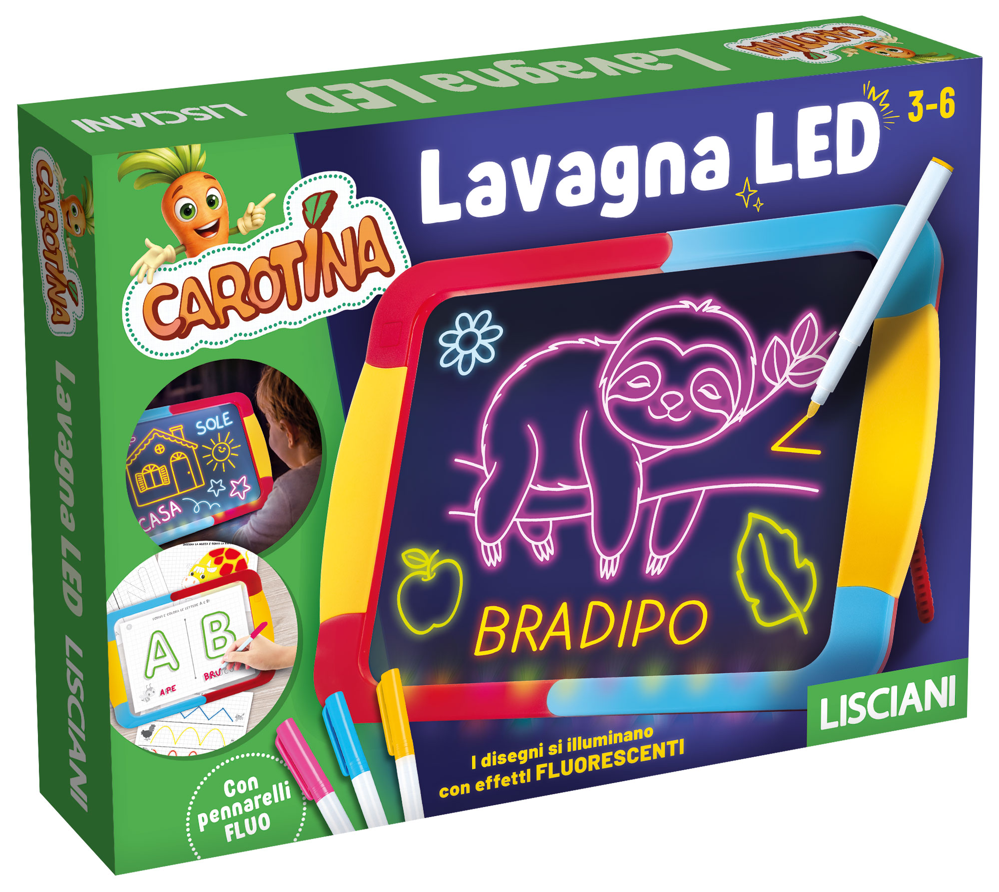 Lisciani Carotina Lavagna Led lavagna luminosa per scrivere