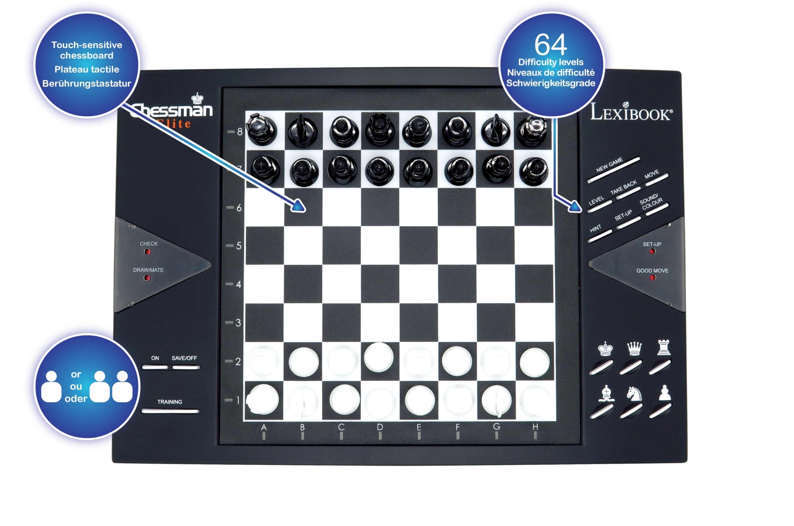 Lexibook Chessman Elite CG1300 scacchiera elettronica 64 livelli