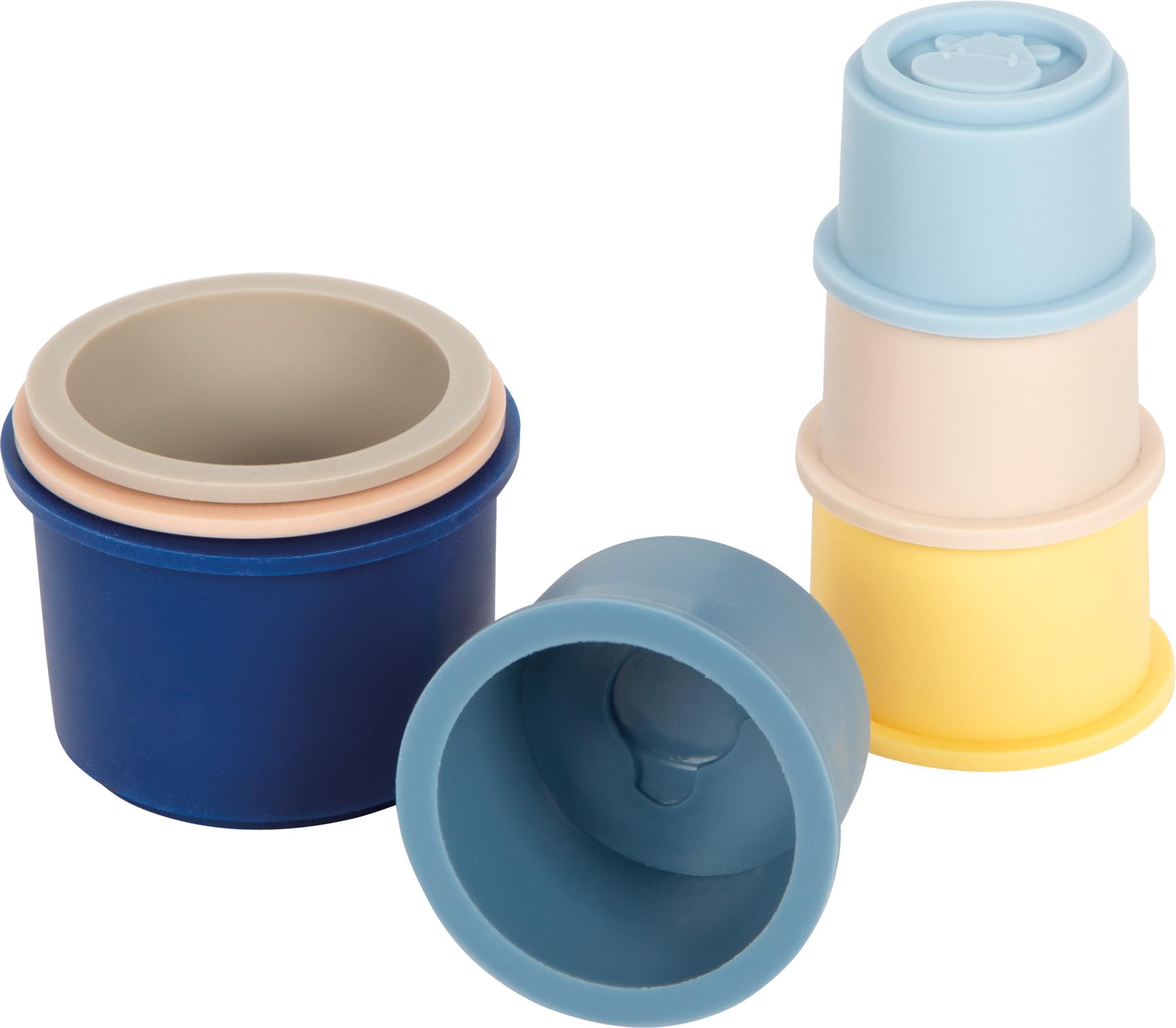 smallfoot bicchieri impilabili silicone 7 pezzi animali