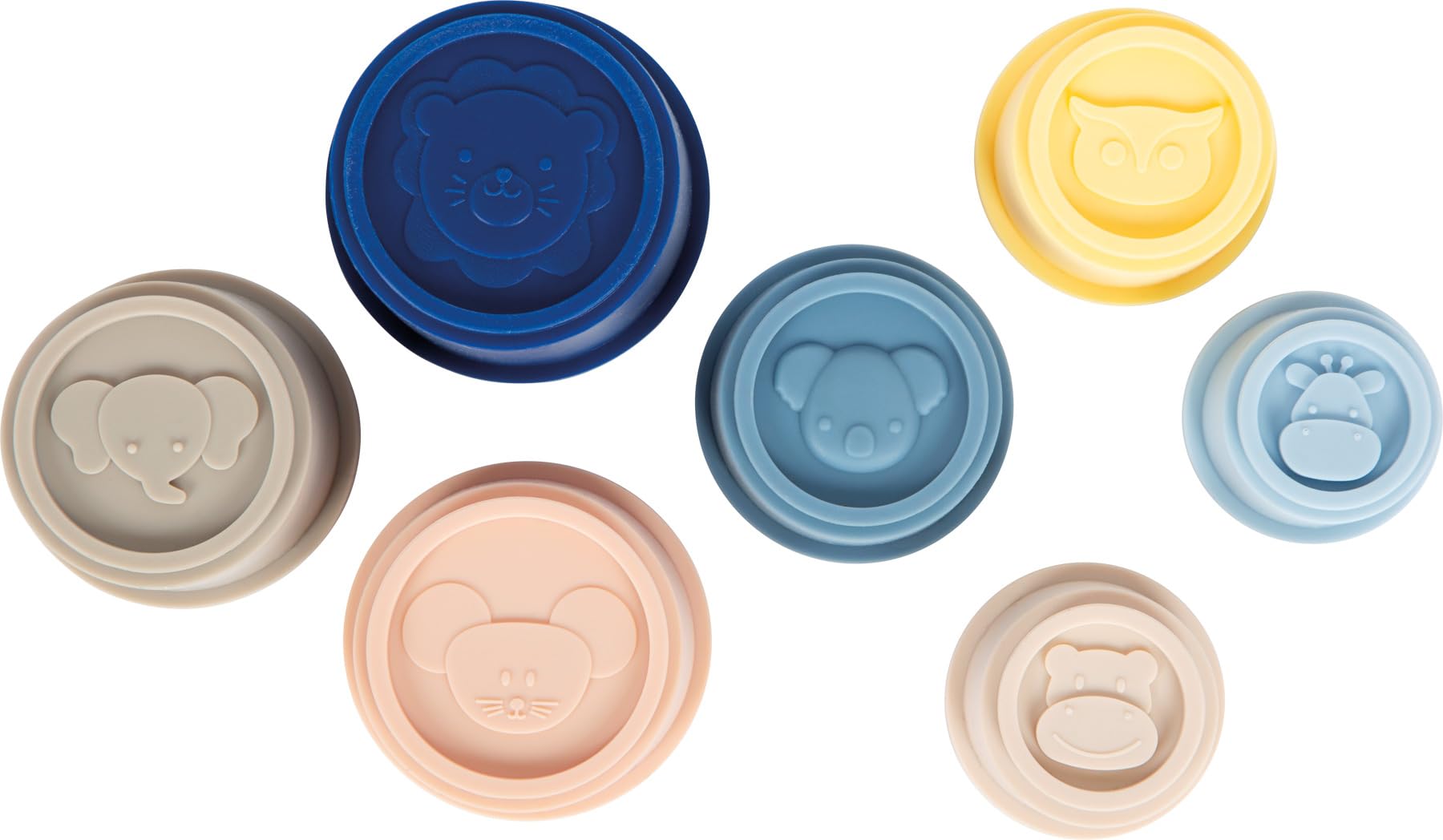smallfoot bicchieri impilabili silicone 7 pezzi animali