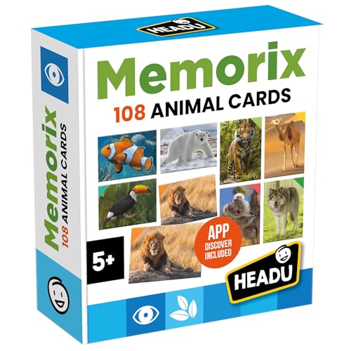 Headu Memorix 108 Memory Animali Carte 5-7 Anni