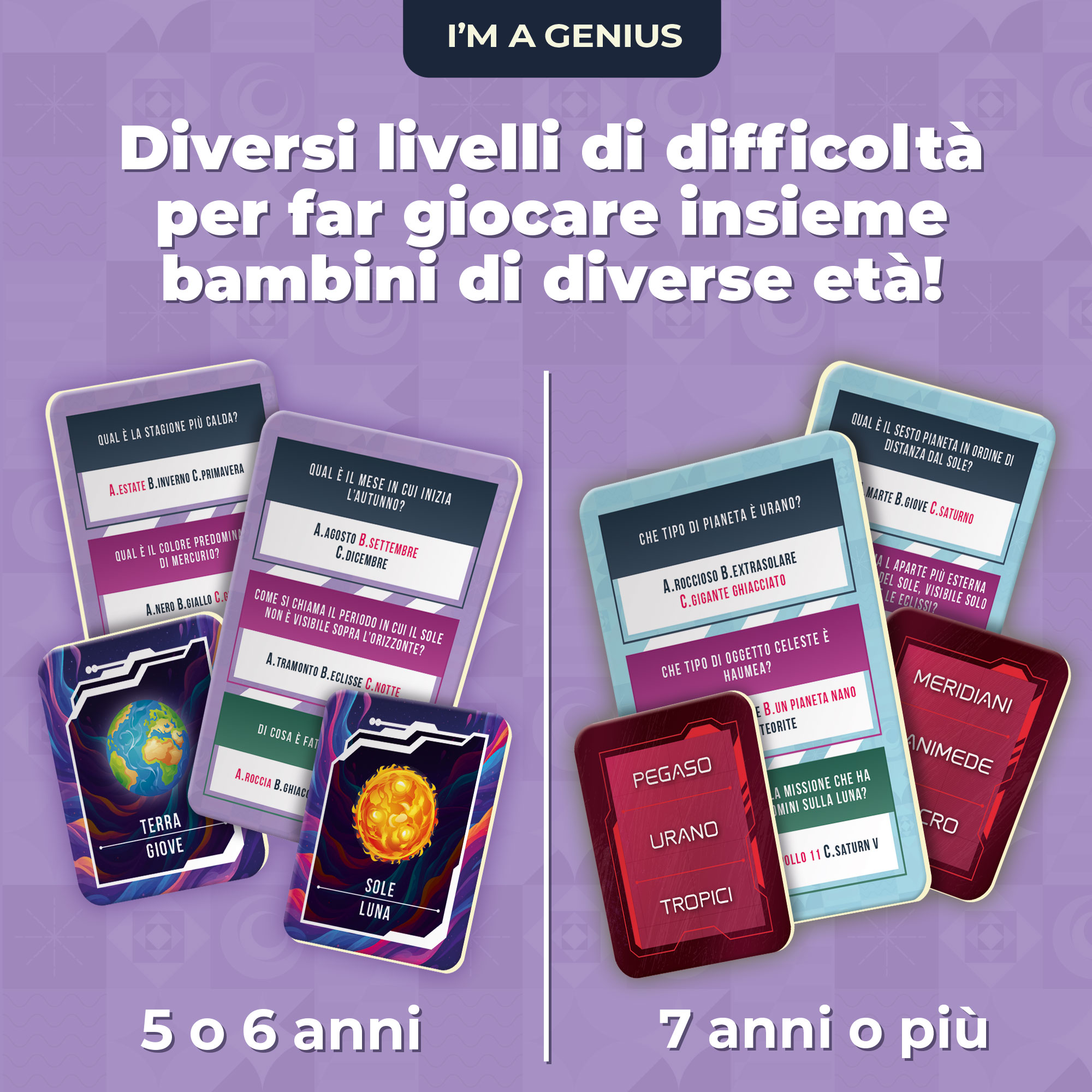 Lisciani I'm a Genius Caccia Pianeti Stelle gioco quiz astronomia