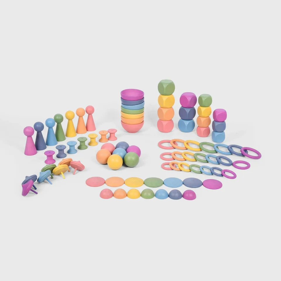 Tickit Rainbow Wooden Super Set gioco legno 84 pezzi