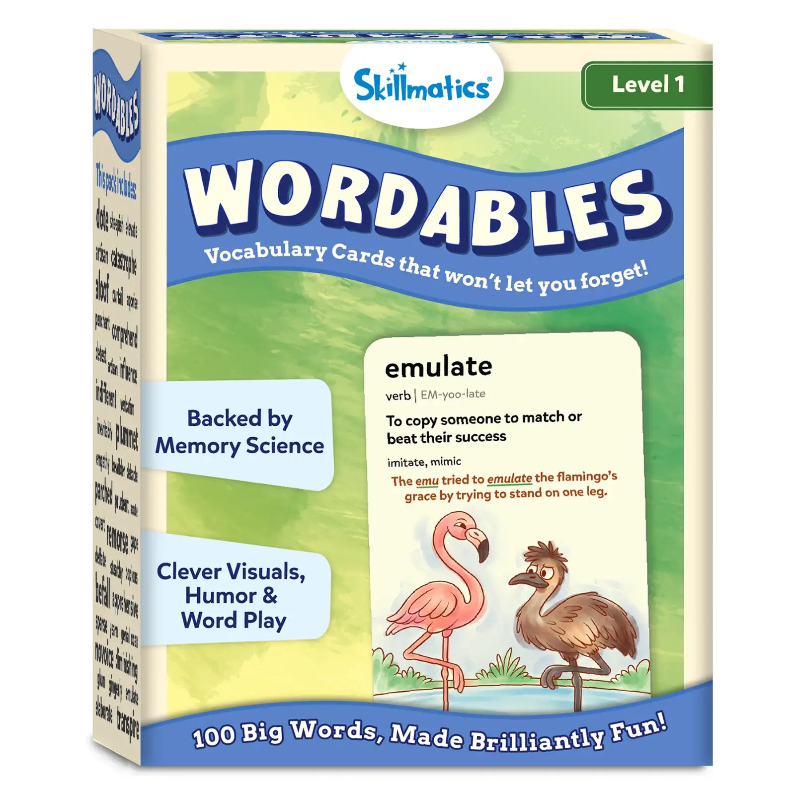 Skillmatics Wordables Level 1 flashcard vocabolario 8 anni