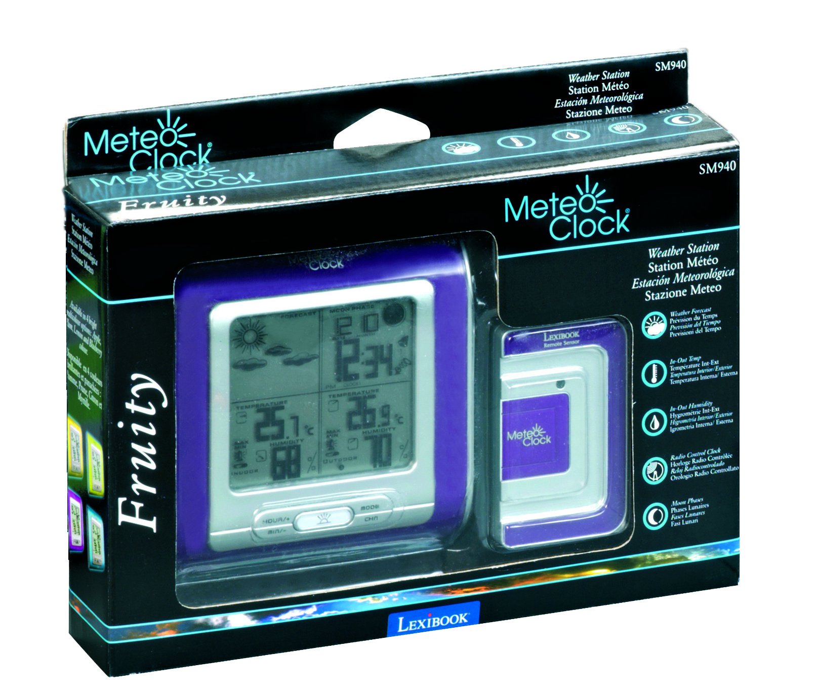Lexibook MeteoClock Silver SM940 stazione meteo con sensore