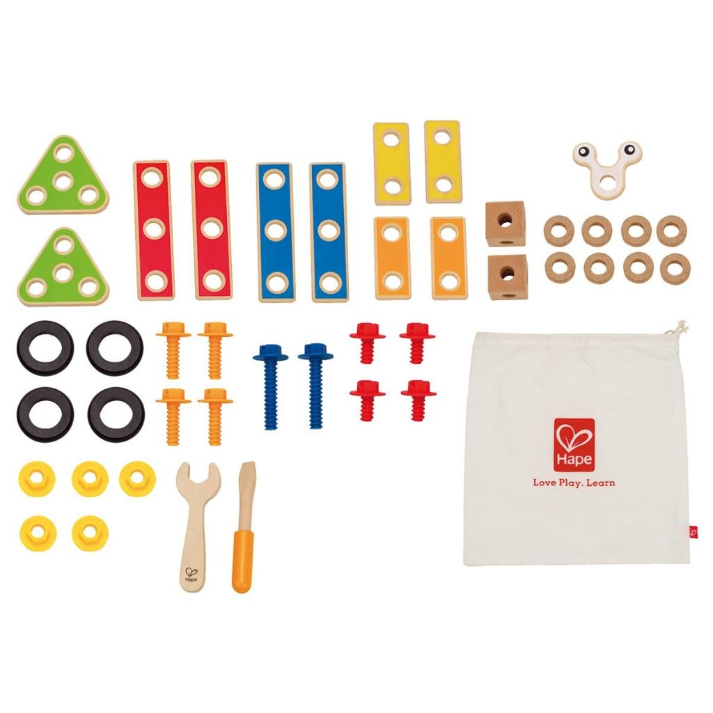 Hape E3080 Set Costruzioni Base 42 Pezzi 3 Anni
