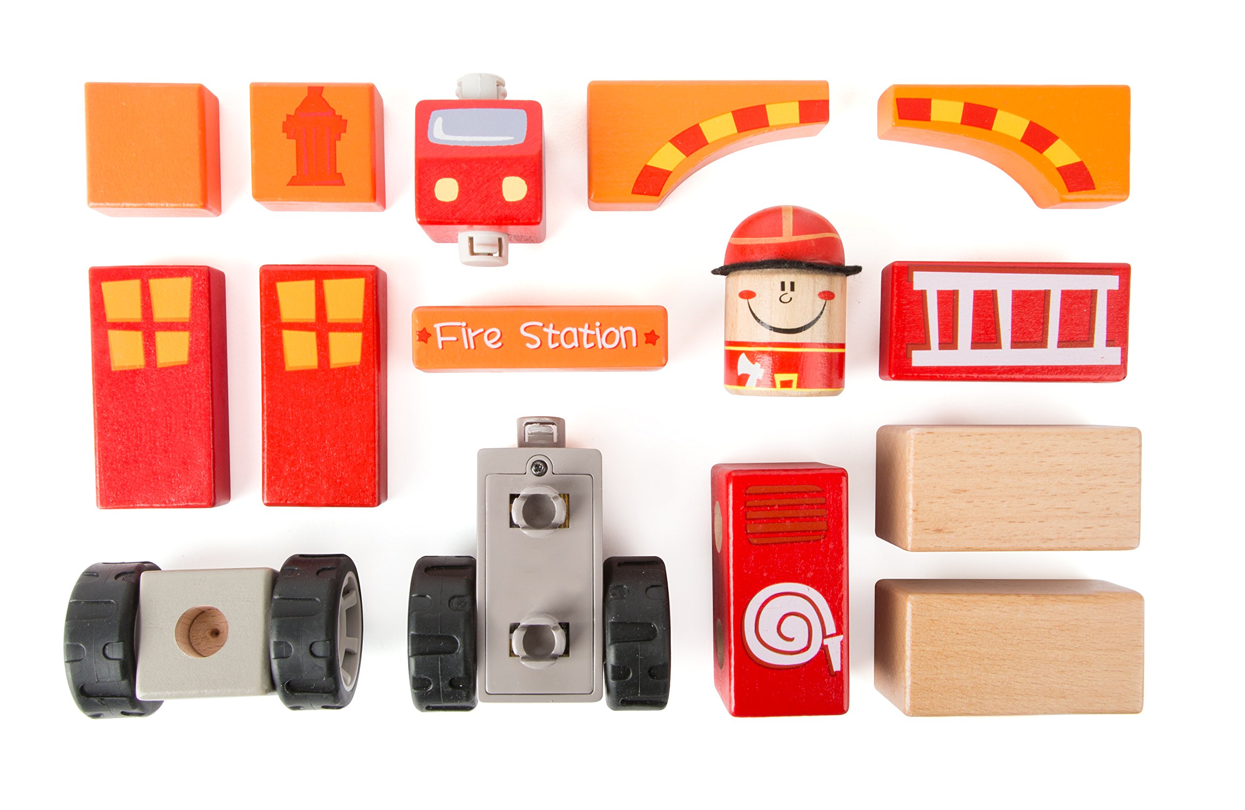 smallfoot Set Costruzioni 10624 Stazione Pompieri con auto legno