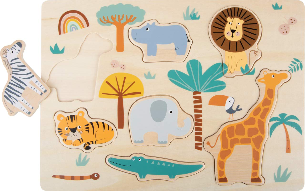 Small Foot Safari 11701 puzzle legno 7 animali savana