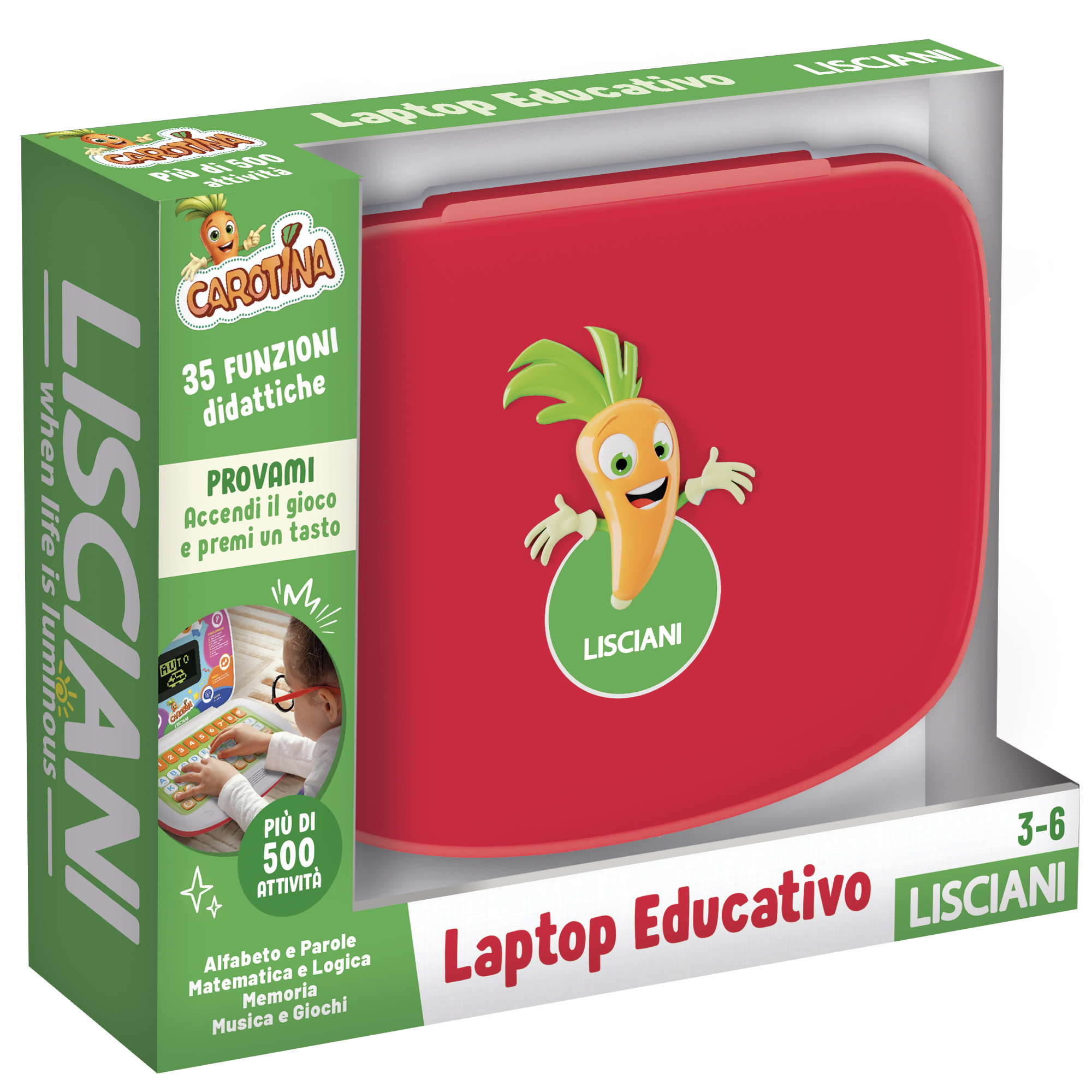 Lisciani Carotina Laptop Educativo computer 30 funzioni prescolare
