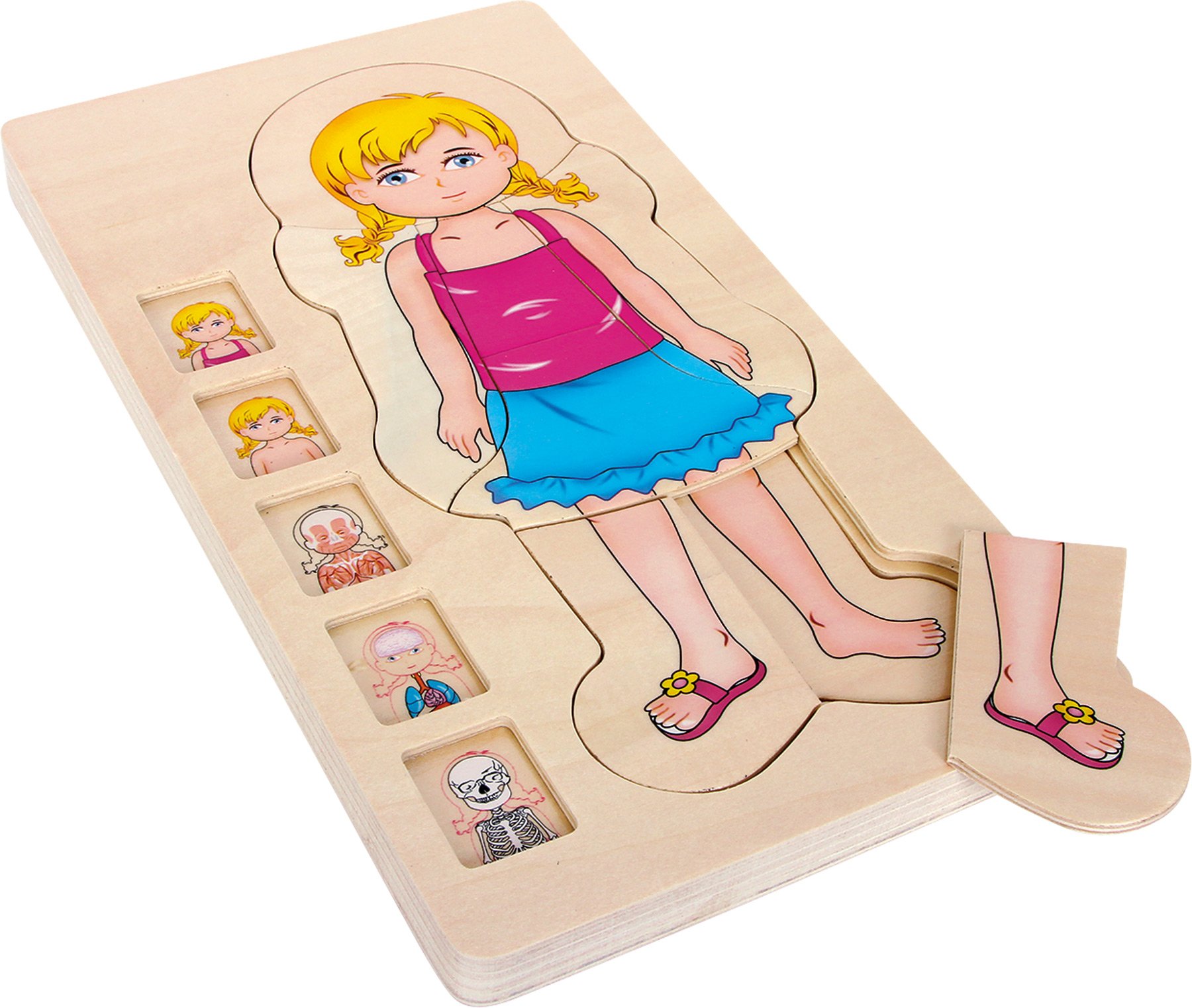 smallfoot Anatomia Ragazzo puzzle in legno 29 pezzi corpo umano