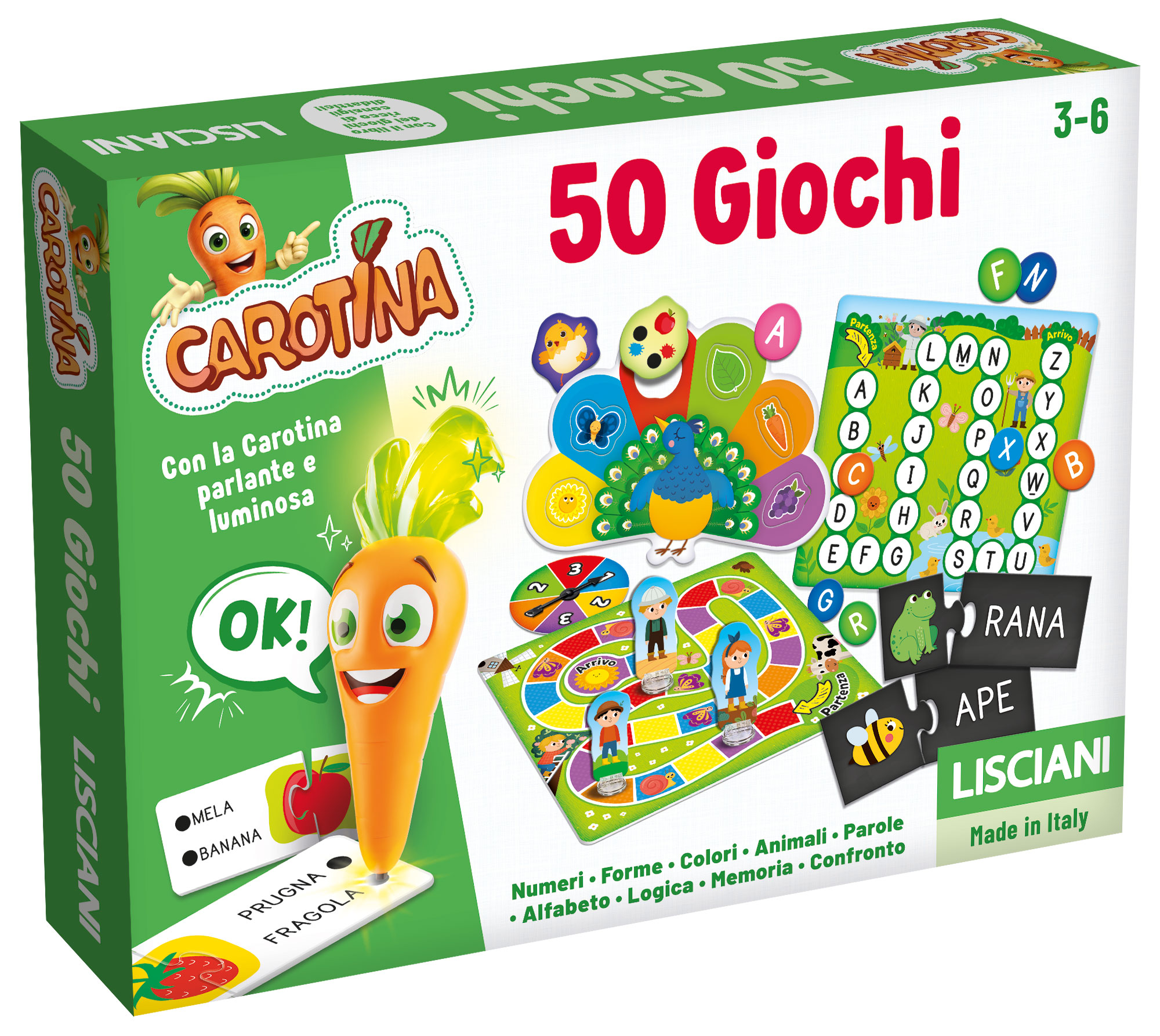 Lisciani Carotina Penna Parlante 50 Giochi quiz prescolare