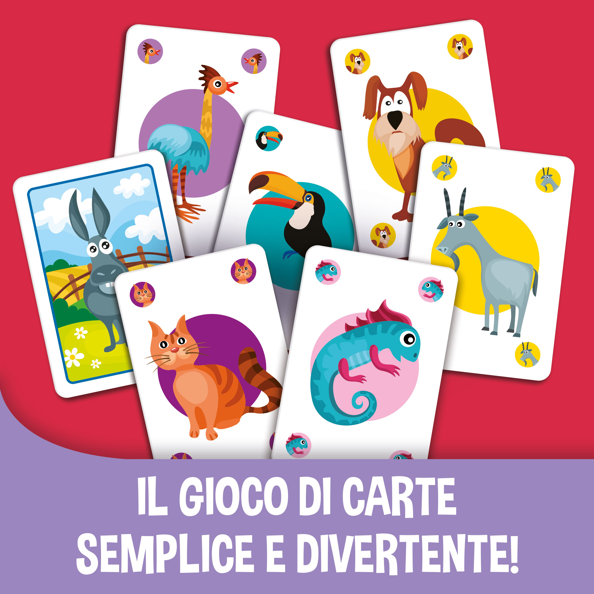 Lisciani Ludoteca Le Carte dei Bambini Asino gioco di carte