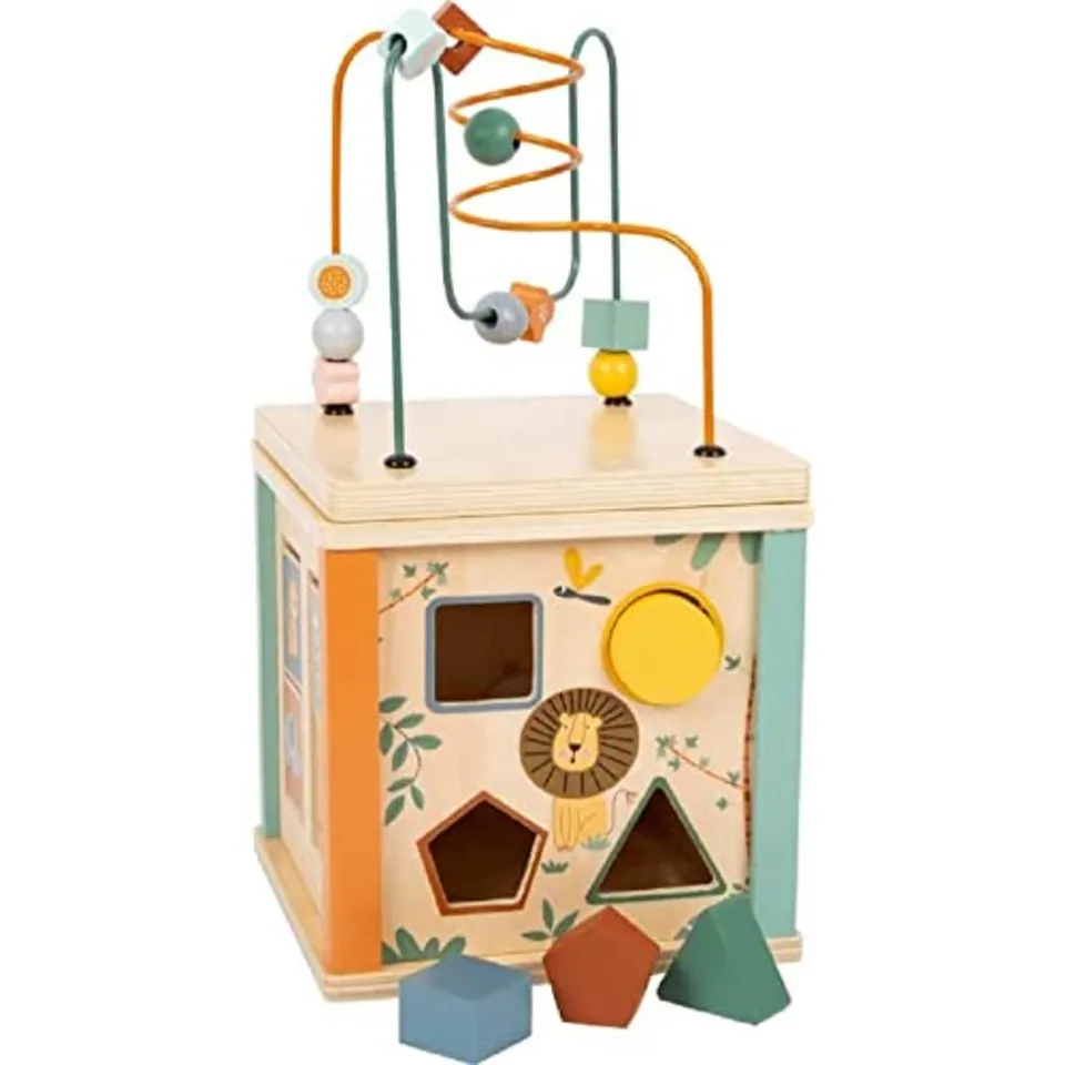 smallfoot Safari 11960 cubo motricità legno da 12 mesi