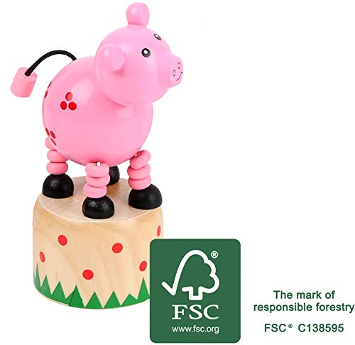 smallfoot Animaletto a Pressione Maialino gioco legno FSC
