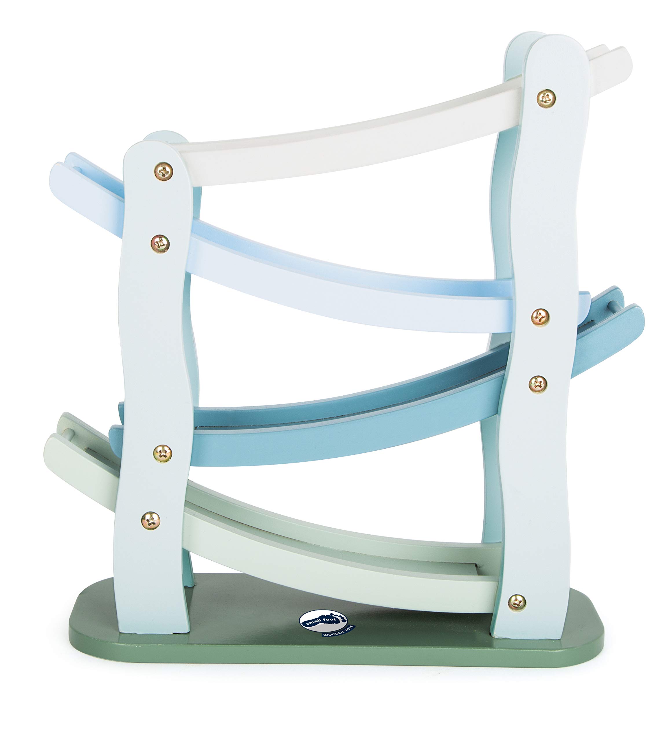 smallfoot 11651 Pista da Corsa Legno Blu 4 Auto