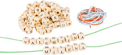 smallfoot 10713 cubi lettere legno 300 pezzi infilare
