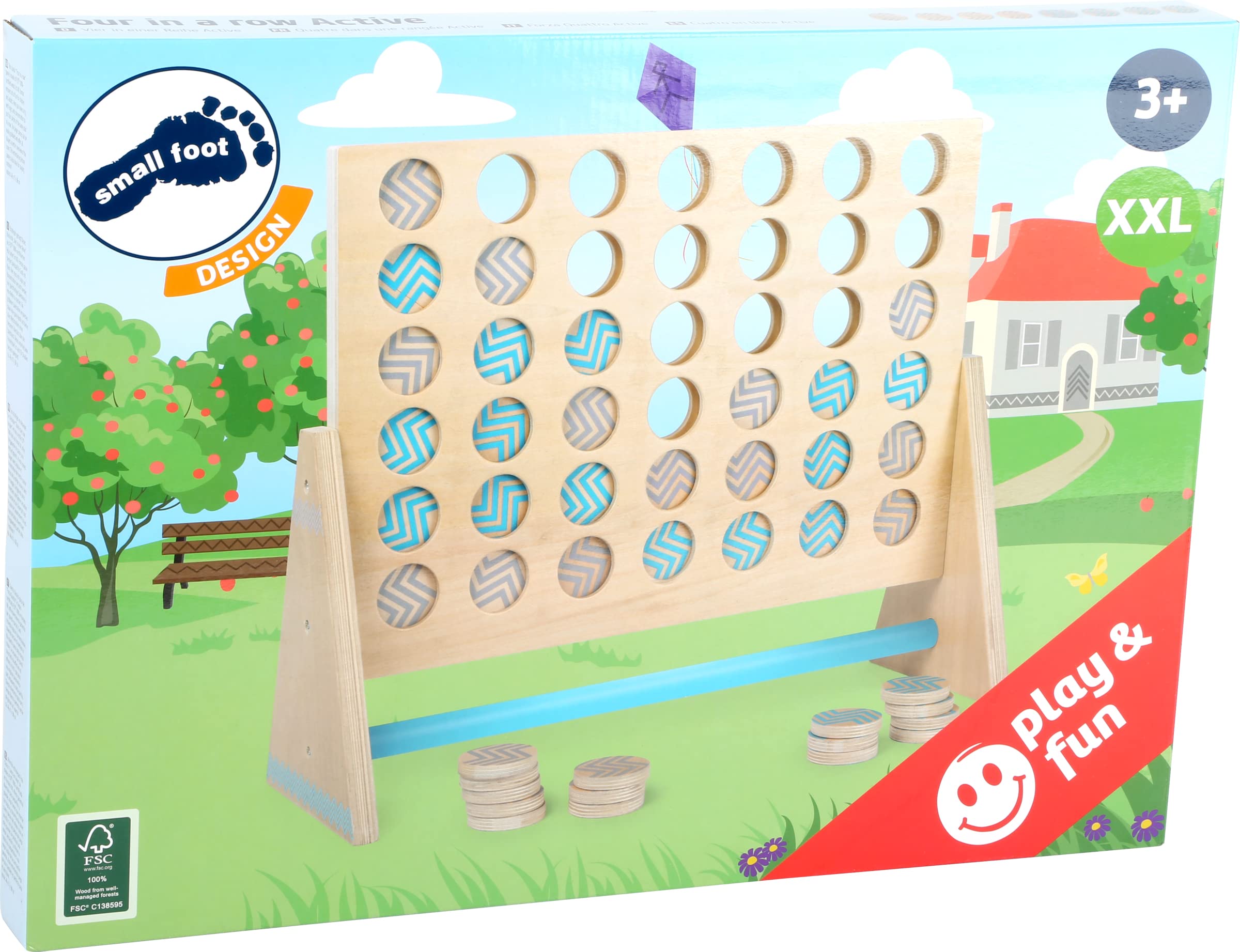 smallfoot Active 12031 quattro in fila XXL gioco legno giardino
