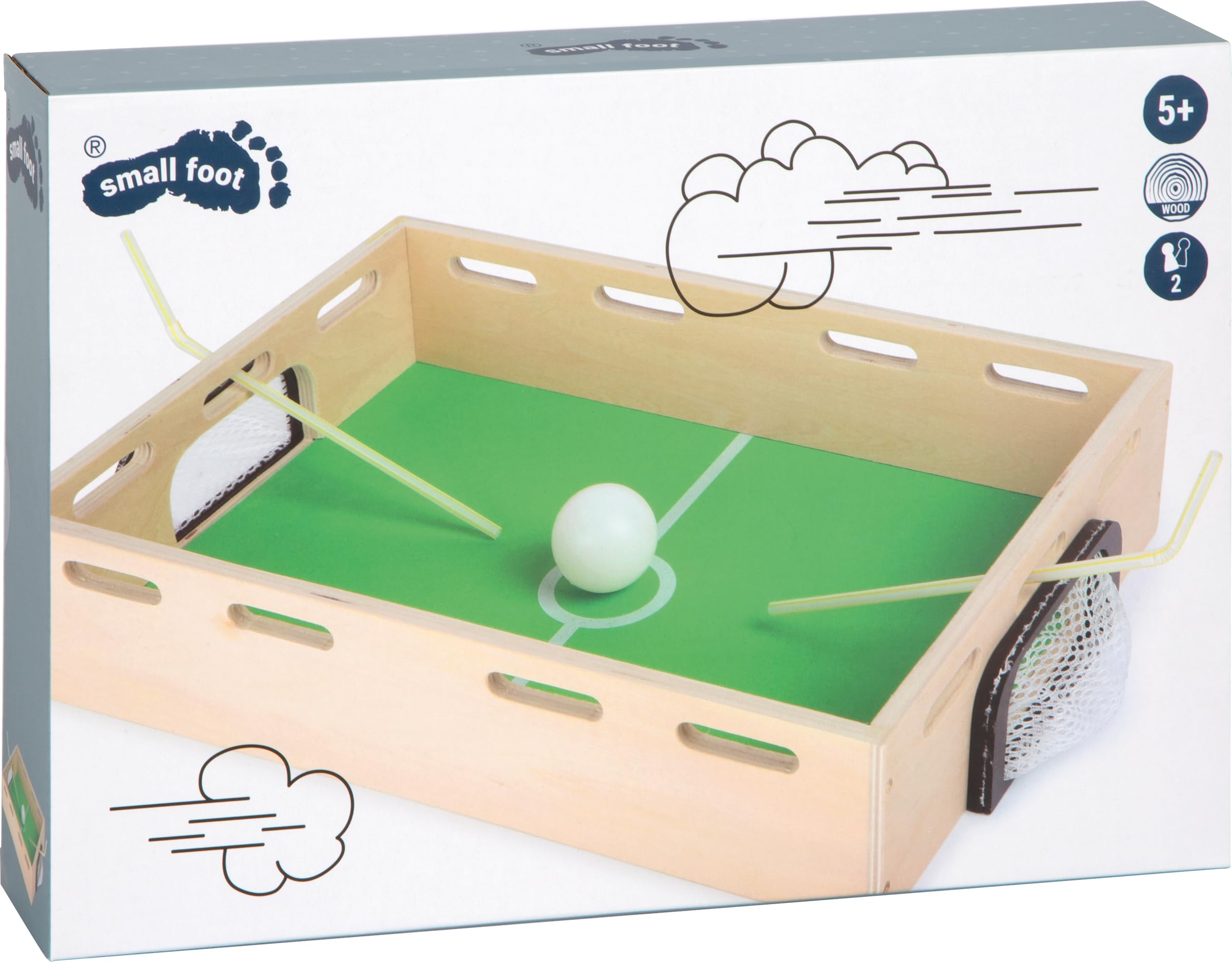 smallfoot 6409 palla da soffiare legno 2 giocatori