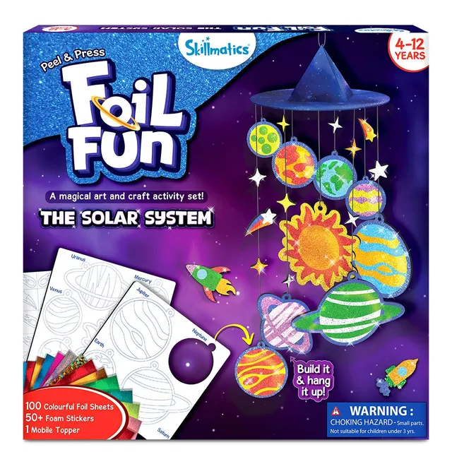 Skillmatics Foil Fun Solar System kit creativo sistema solare 4-12 anni
