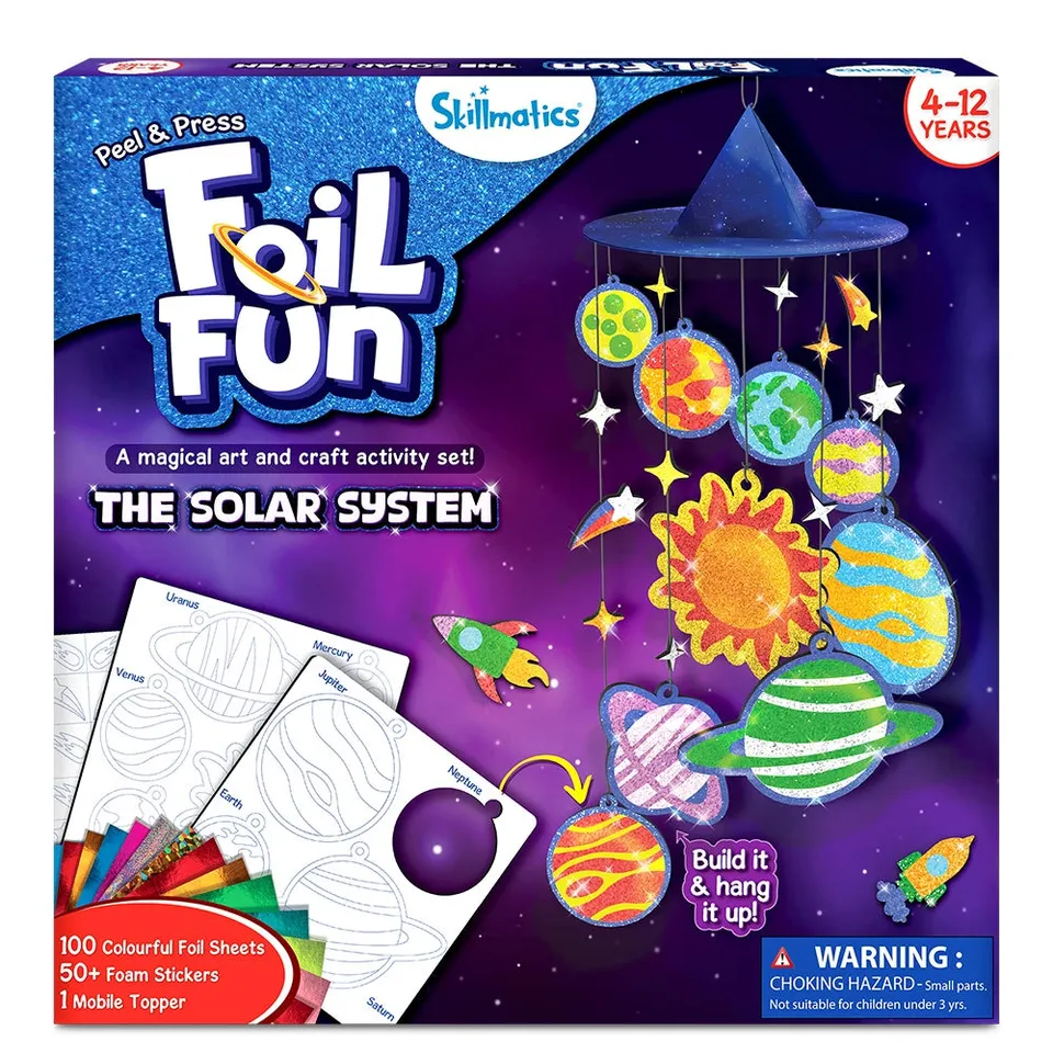 Skillmatics Foil Fun Solar System kit creativo sistema solare 4-12 anni
