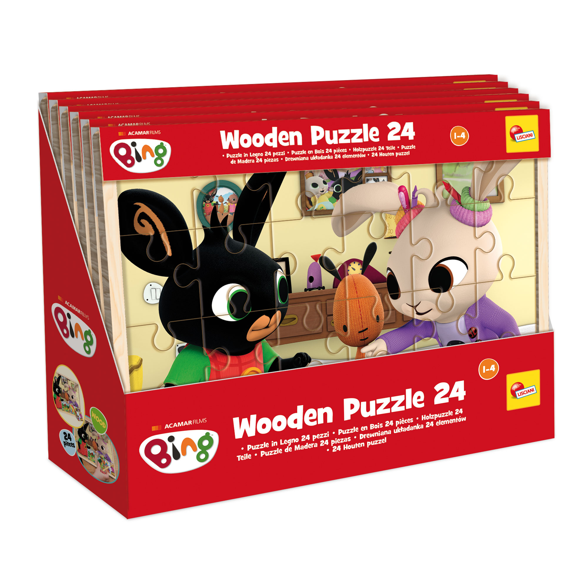 Lisciani Bing Wooden Puzzle 24 puzzle legno cornice