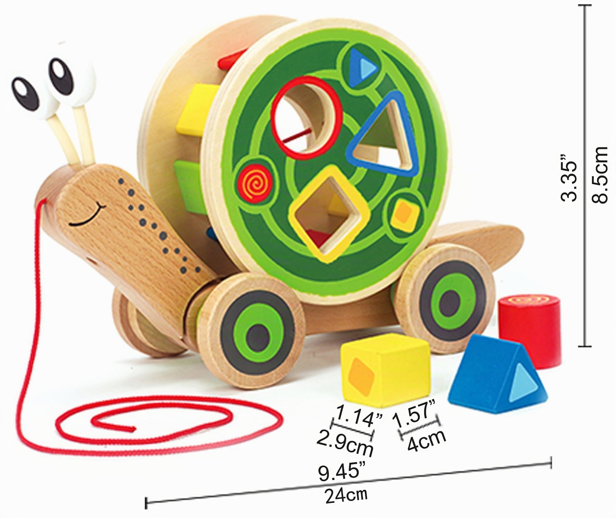 Hape Lumaca trainabile legno 2 in 1 forme incastro 12 mesi