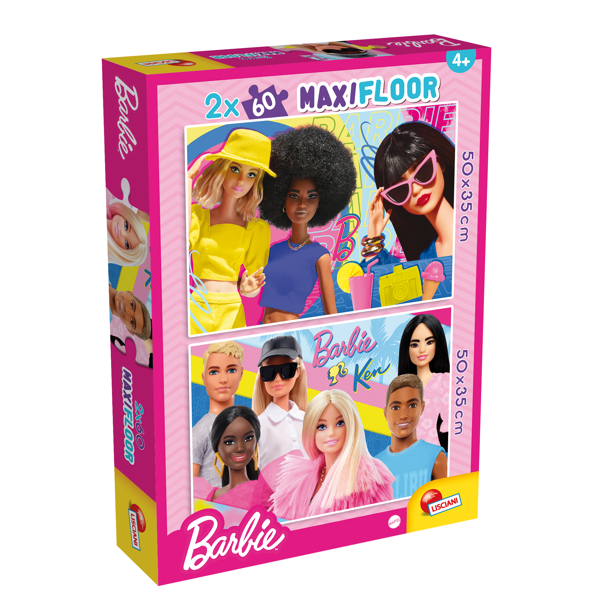 Barbie Puzzle Maxifloor 2x60 puzzle bambini da colorare
