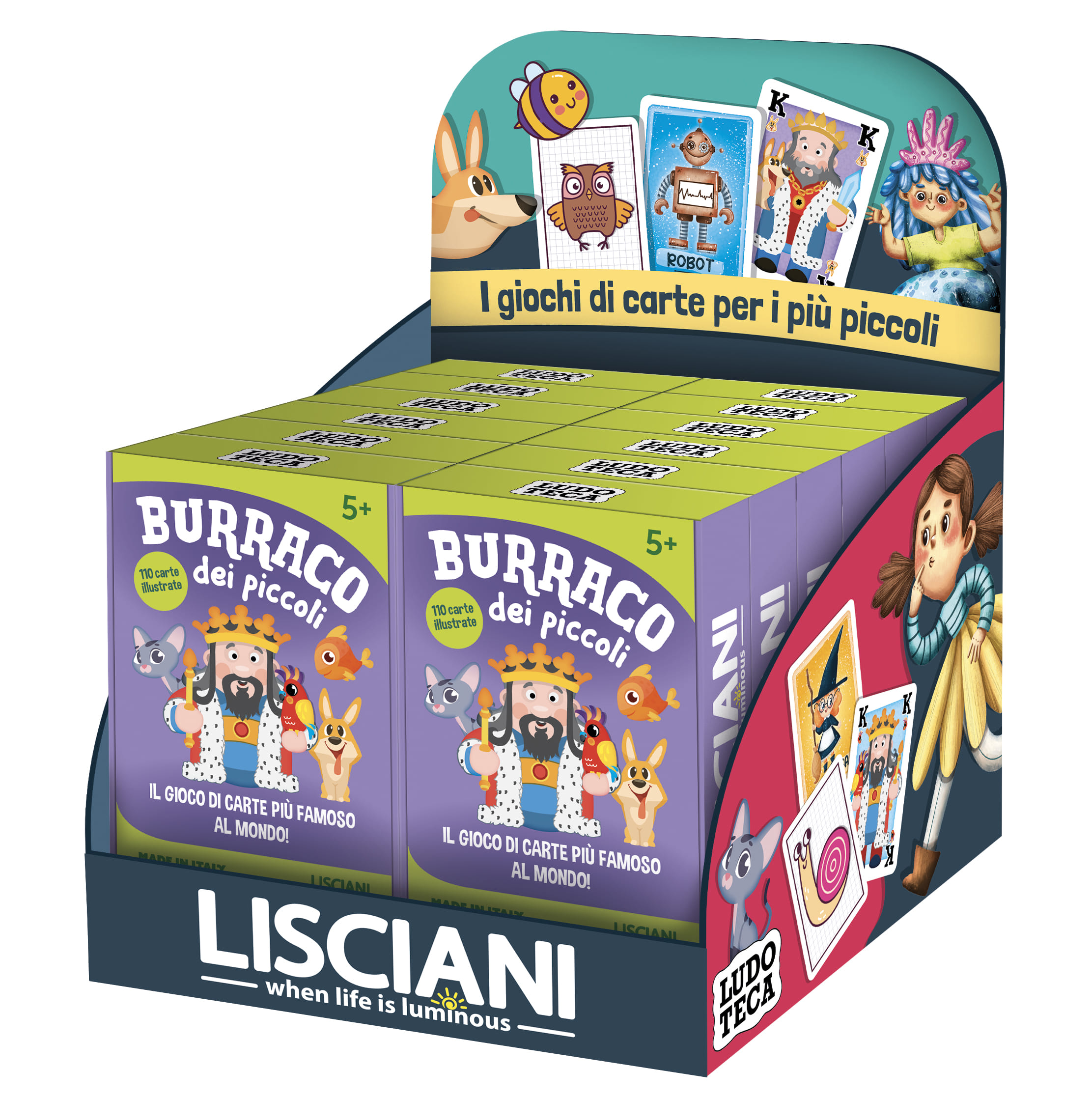 Lisciani Ludoteca Burraco dei Bambi carte da gioco per bambini