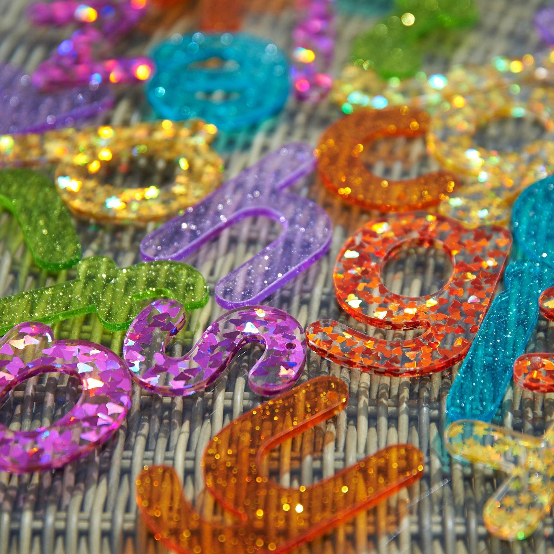 Tickit Rainbow Glitter Letters lettere glitter 26 pz traslucide