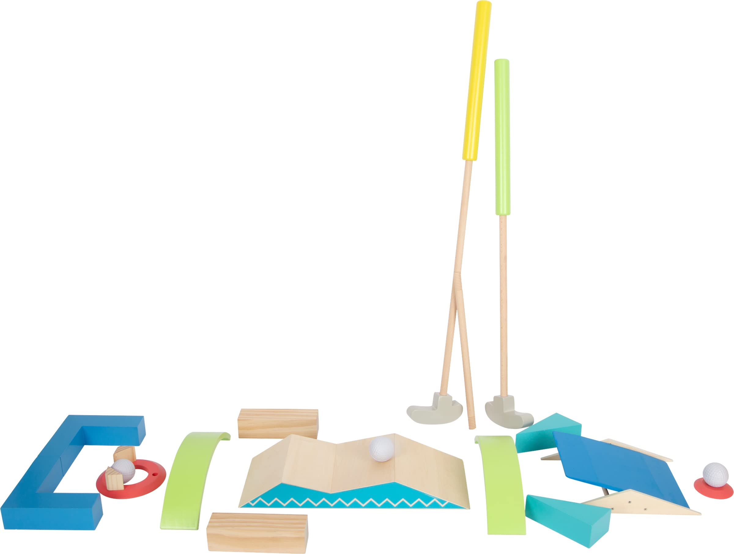 smallfoot Active set minigolf legno 3 mazze 10 ostacoli