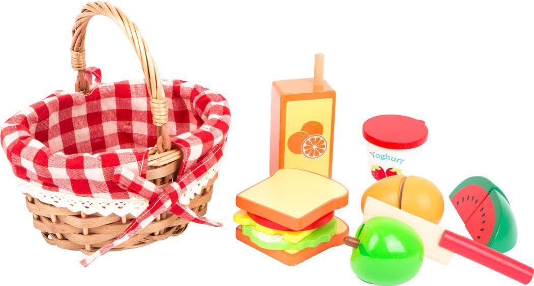 smallfoot cestino picnic gioco alimenti da tagliare 17 pezzi