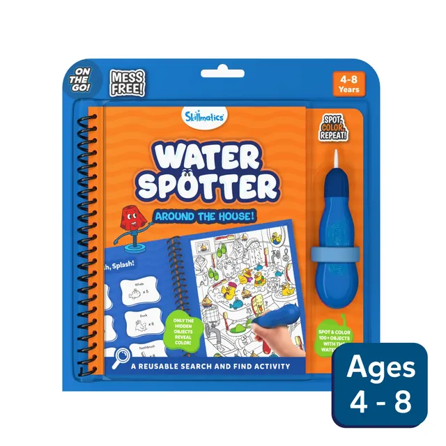 Skillmatics Seek & Splash Around the House libro acqua 4-8 anni