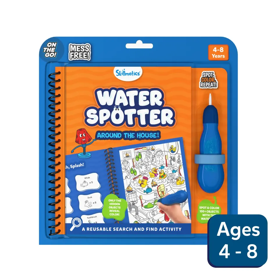 Skillmatics Seek & Splash Around the House libro acqua 4-8 anni
