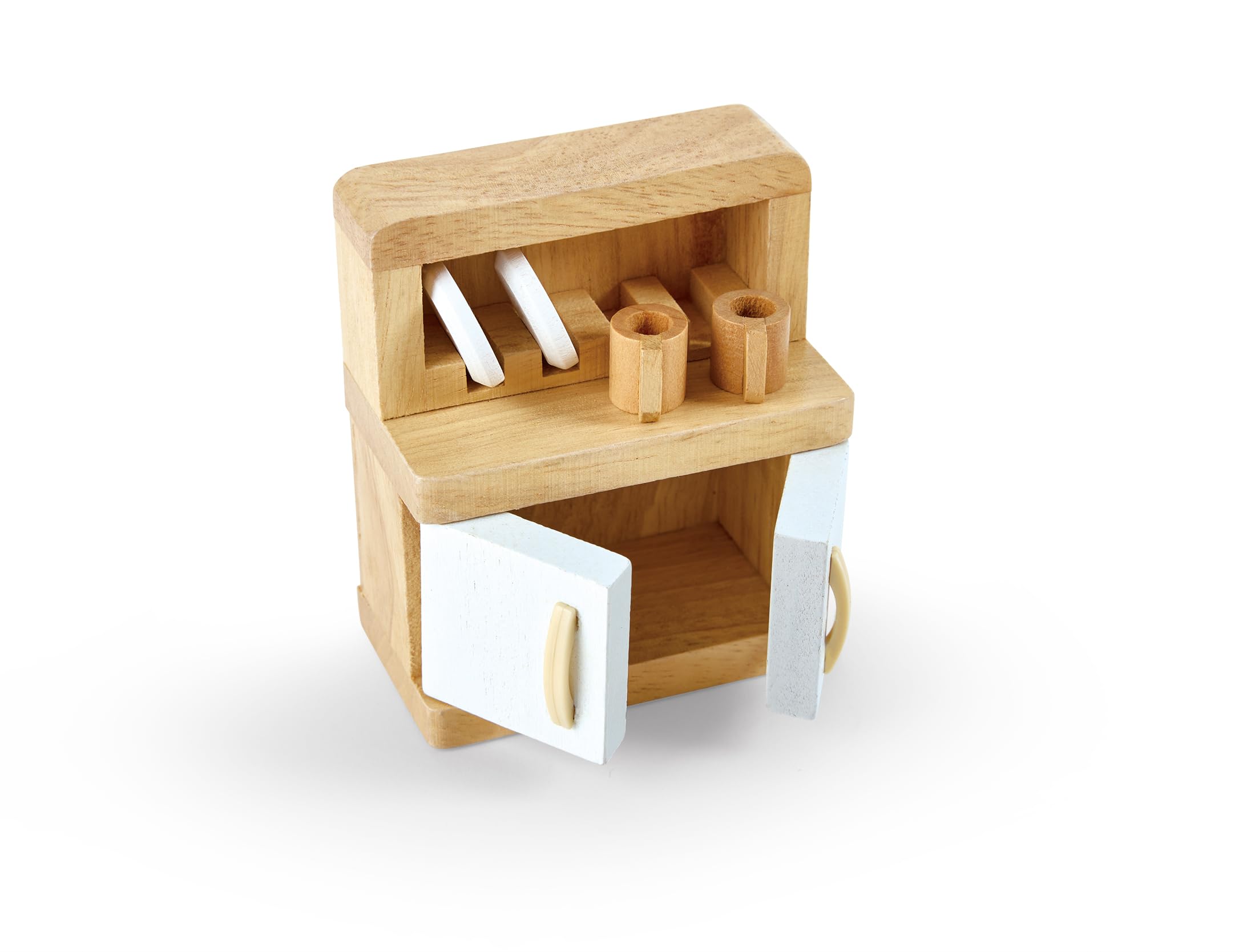 Hape sala da pranzo casa bambole legno con piatti e posate
