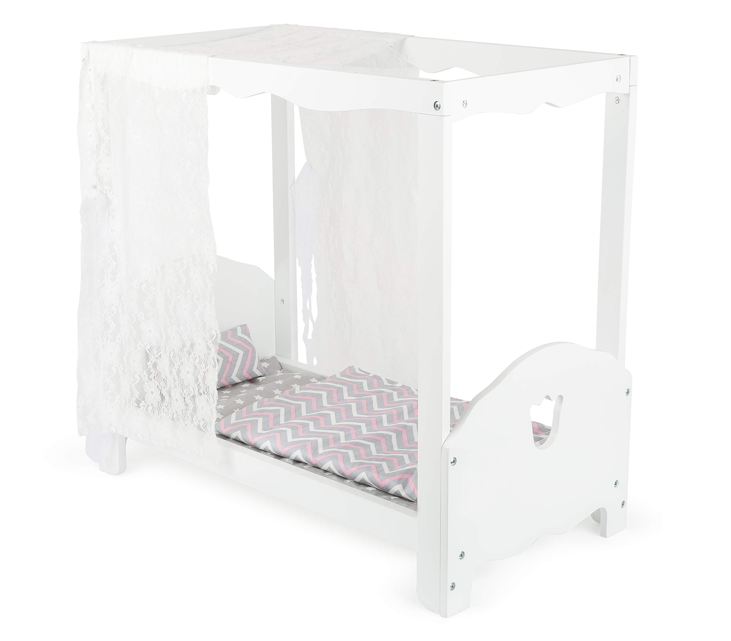 smallfoot 12023 letto a baldacchino per bambole stelle