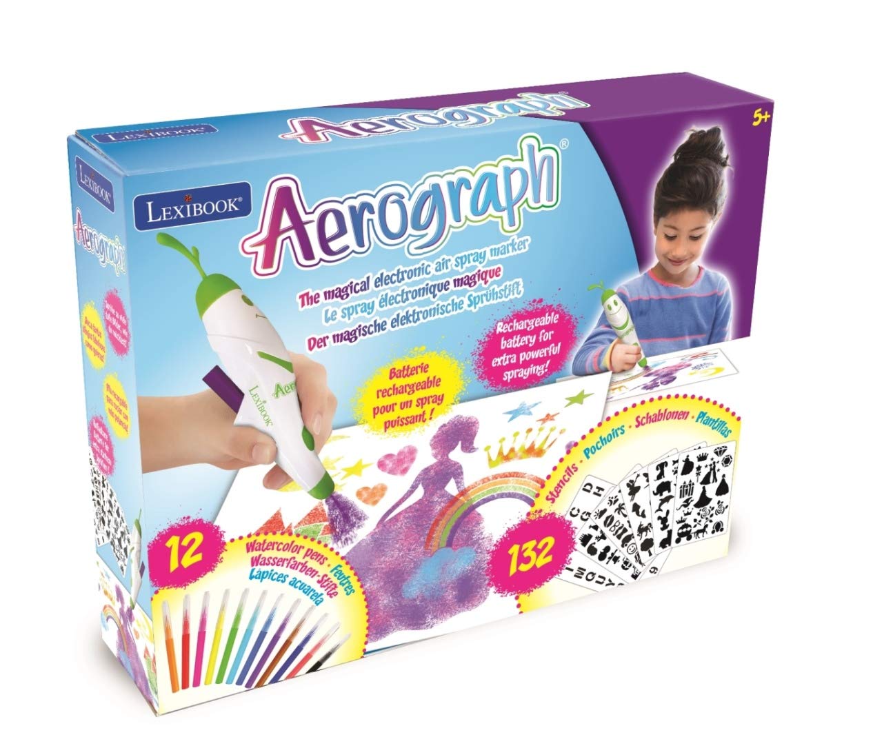 Lexibook CR800 spray magico aerografo bianco 12 pennarelli