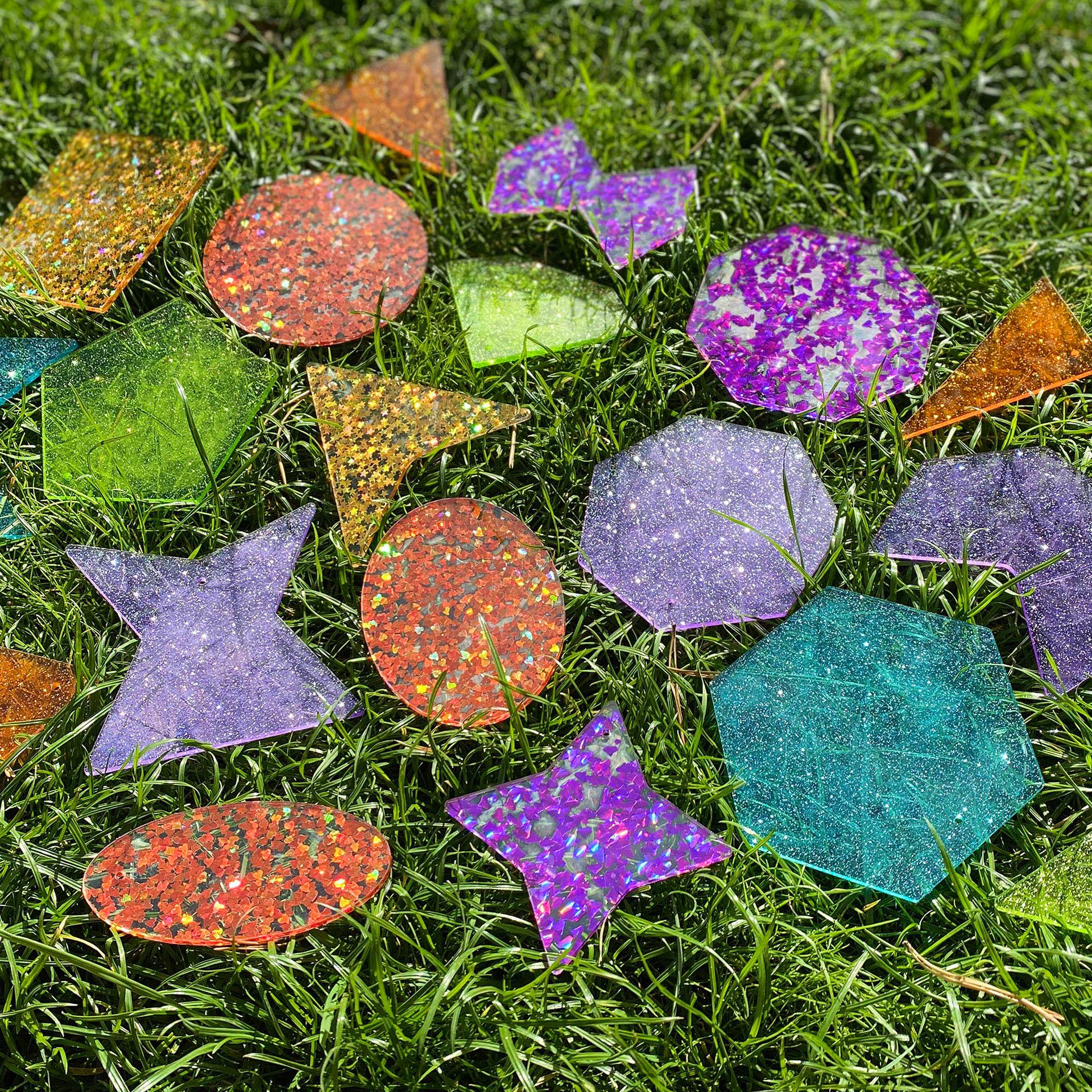 Tickit Rainbow Glitter Shapes forme 21 pezzi glitter colori