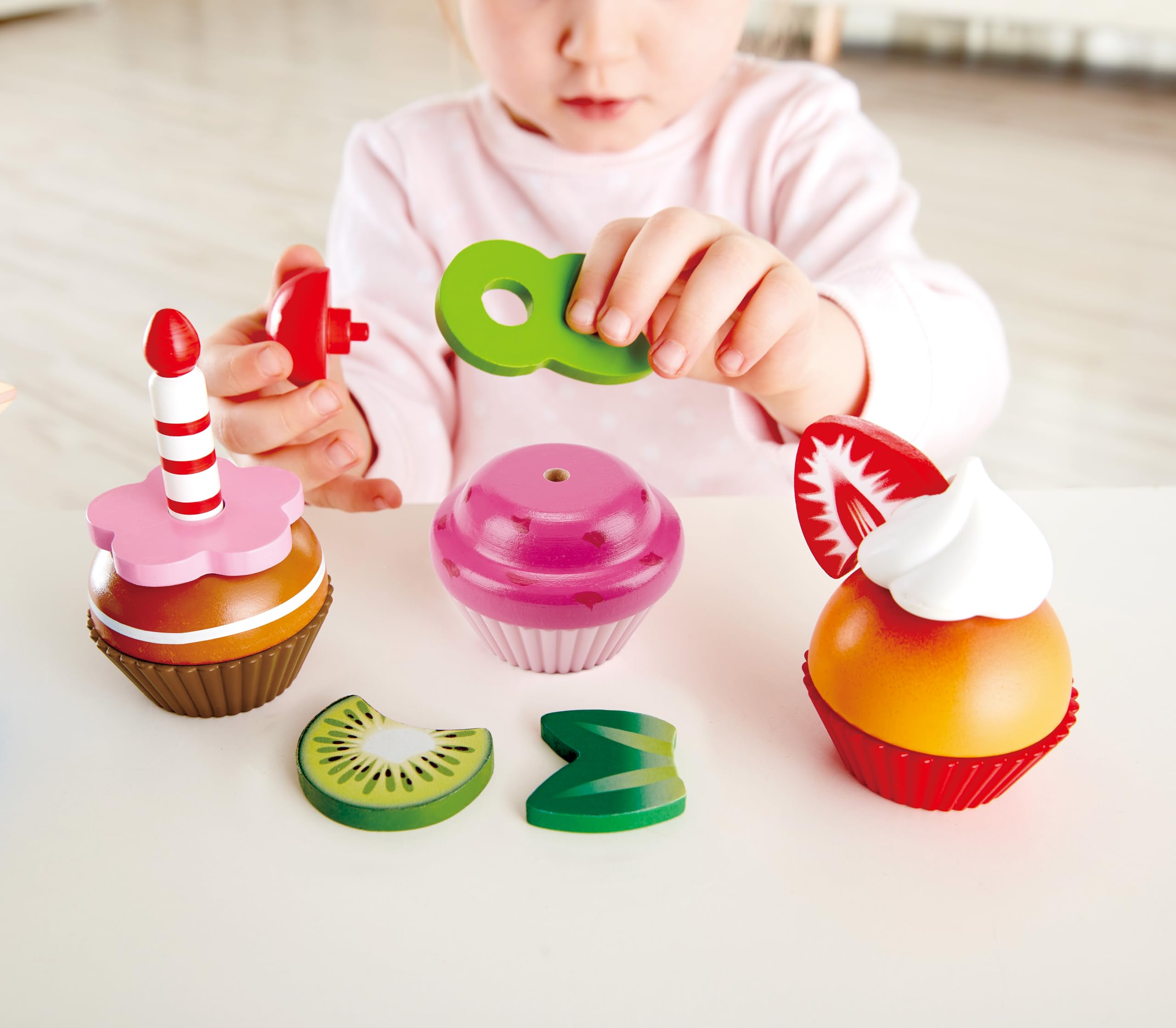 Hape Cupcake set 4 dolcetti giocattolo con topper