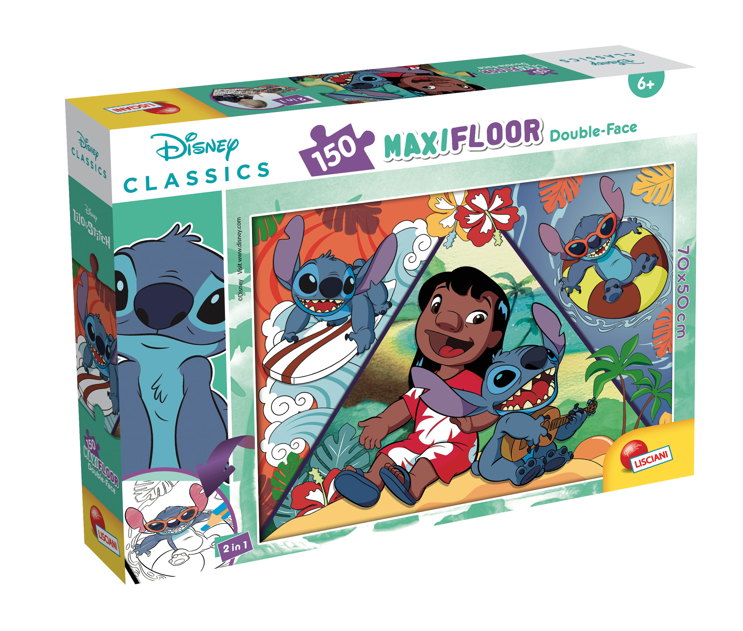 Lisciani Disney MaxiFloor 150 Lilo & Stitch puzzle bambini