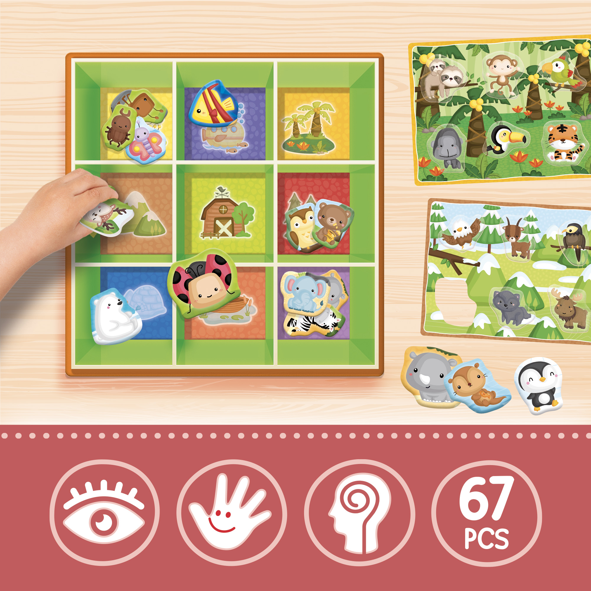 Lisciani Montessori Baby Happy Animals gioco animali classificazione