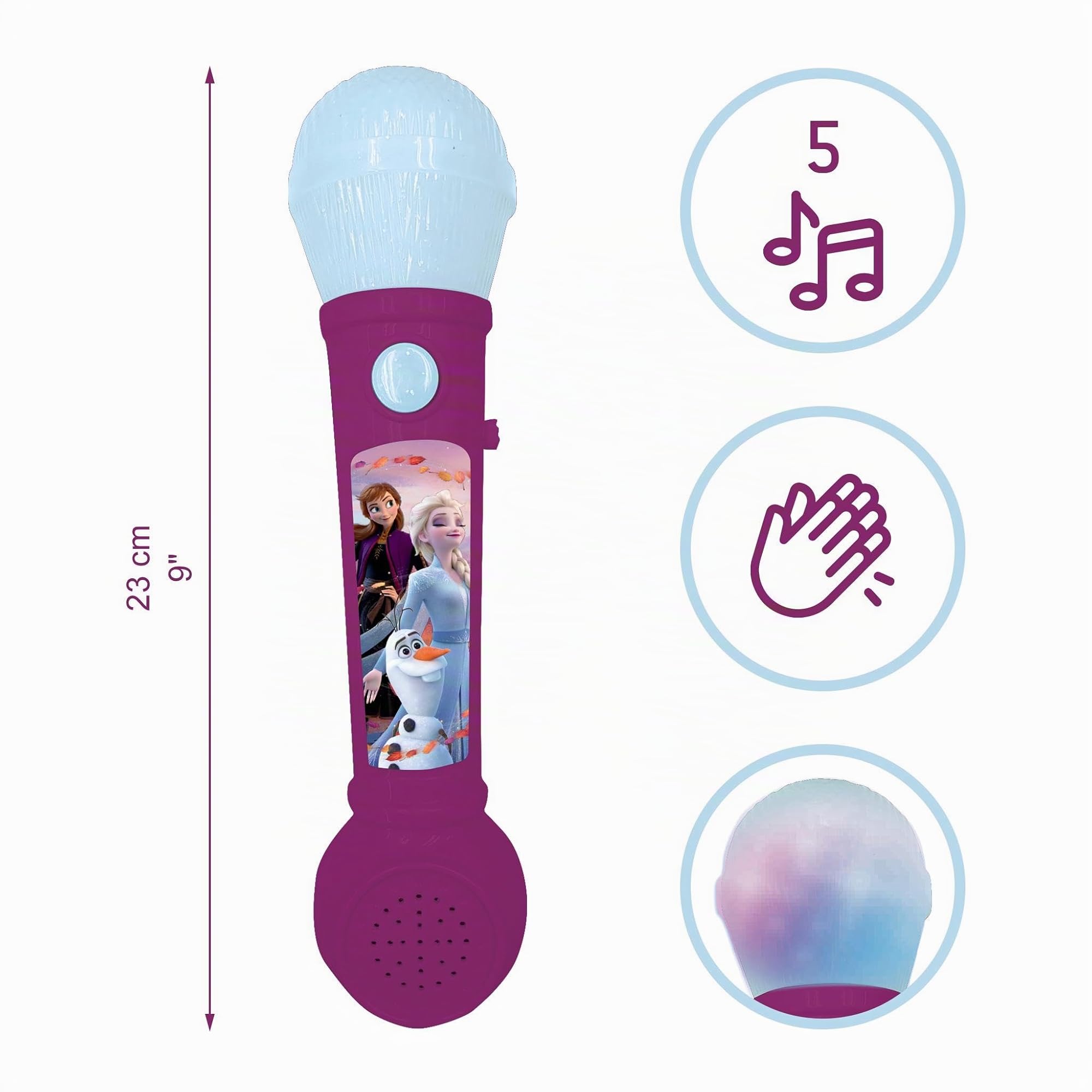 Lexibook Frozen MIC80FZLXB microfono luminoso blu rosso