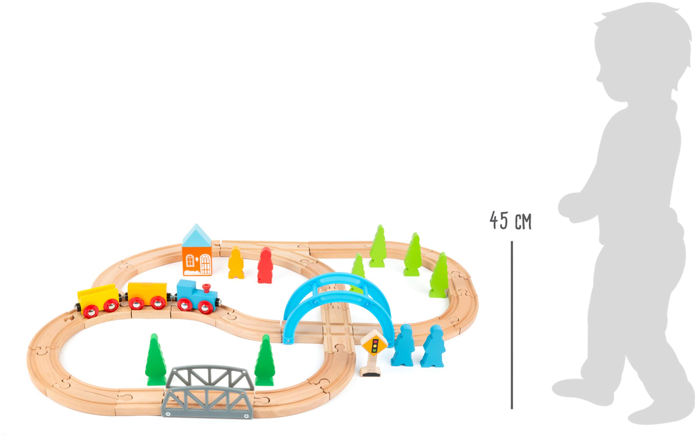 smallfoot Grande Viaggio 11491 trenino in legno 40 pezzi