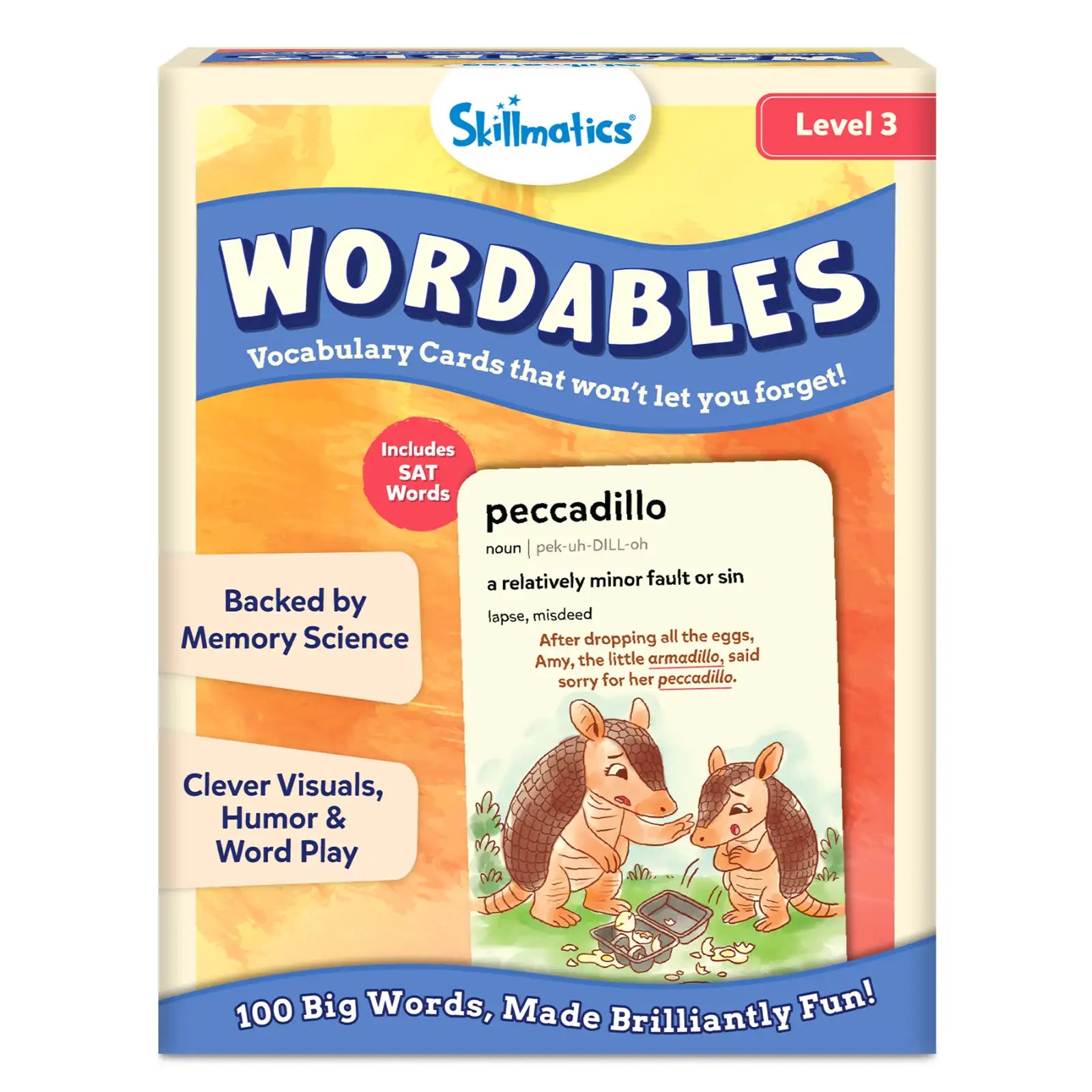 Skillmatics Wordables Level 3 flashcard vocabolario SAT