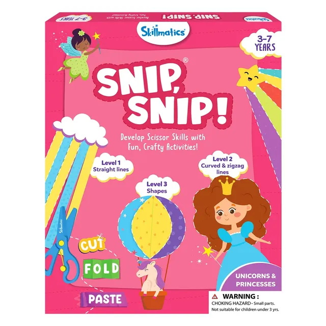 Skillmatics Snip Snip Unicorn Princess kit ritaglio 3-7 anni