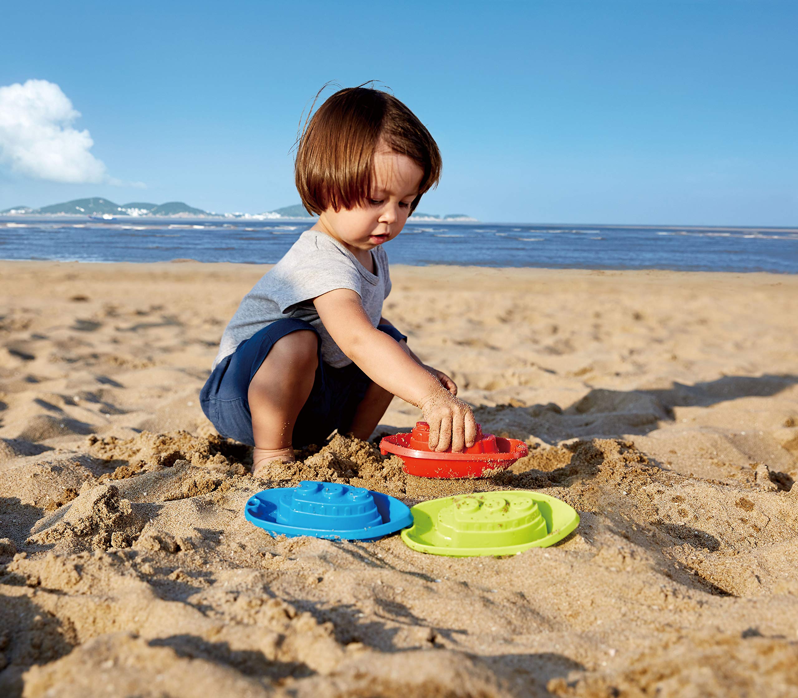 Hape Barchette Impilabili Gioco Spiaggia 18 Mesi 3 Pezzi