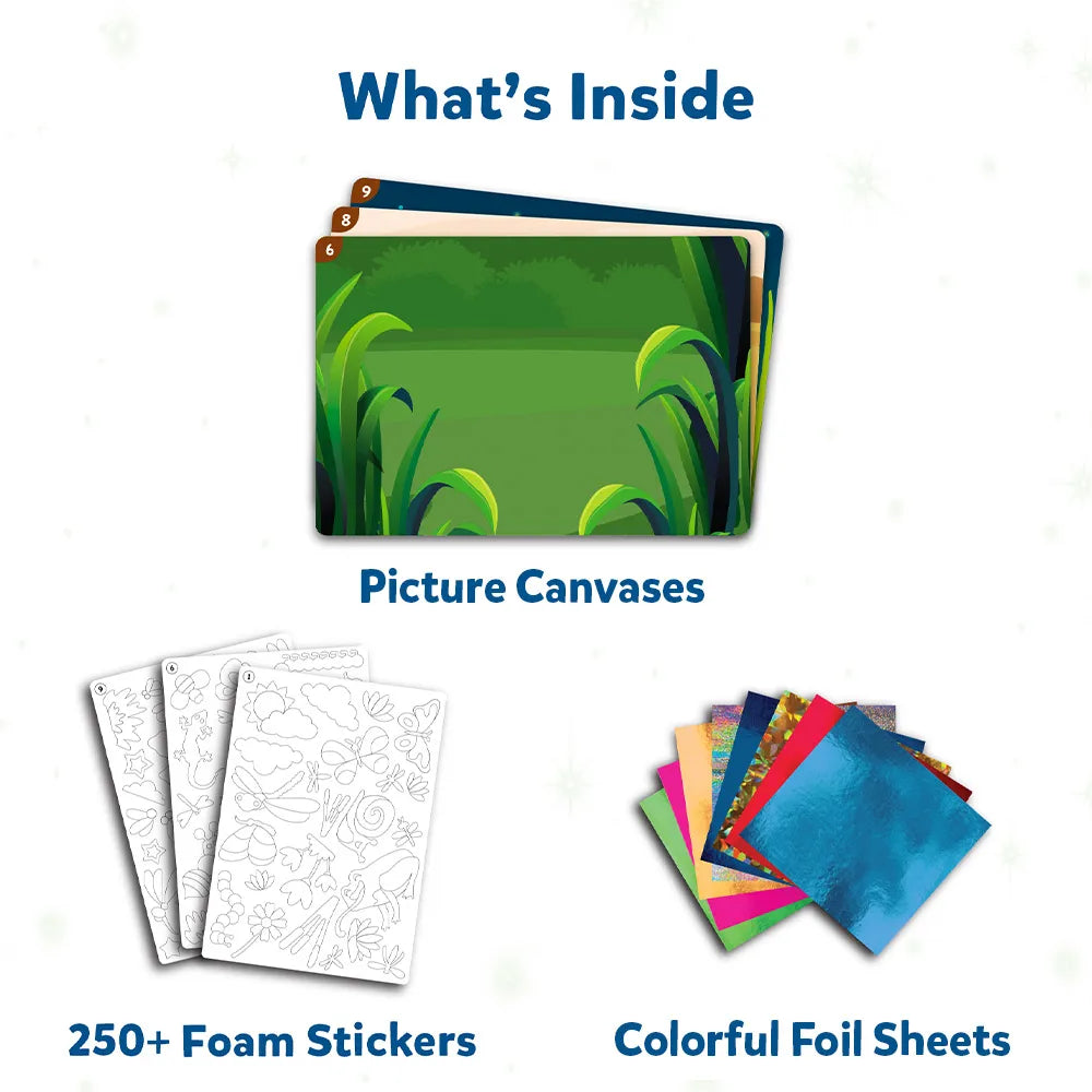Skillmatics Foil Fun Bugs kit creativo foil insetti 100pz