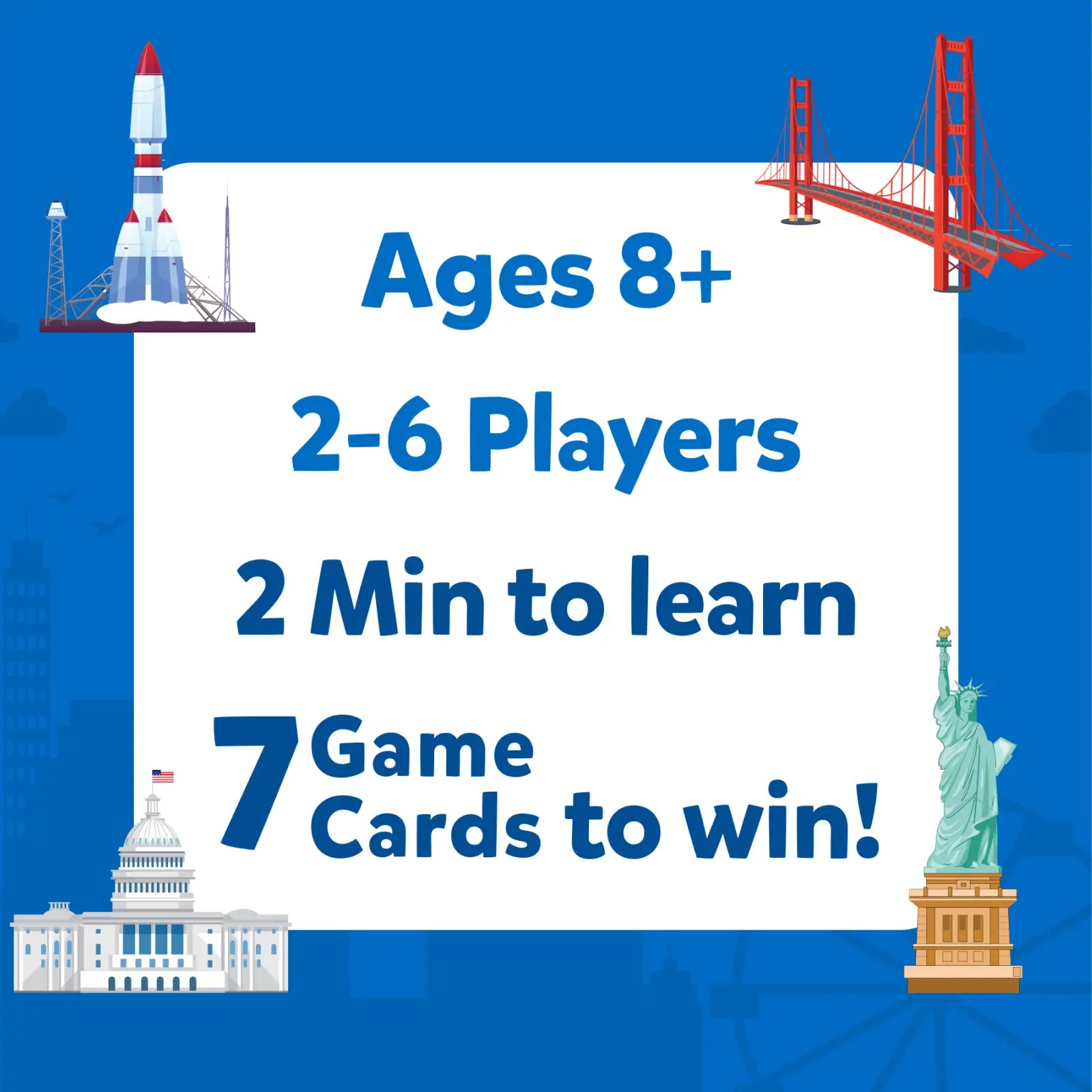 Skillmatics Guess in 10 American Cities gioco carte