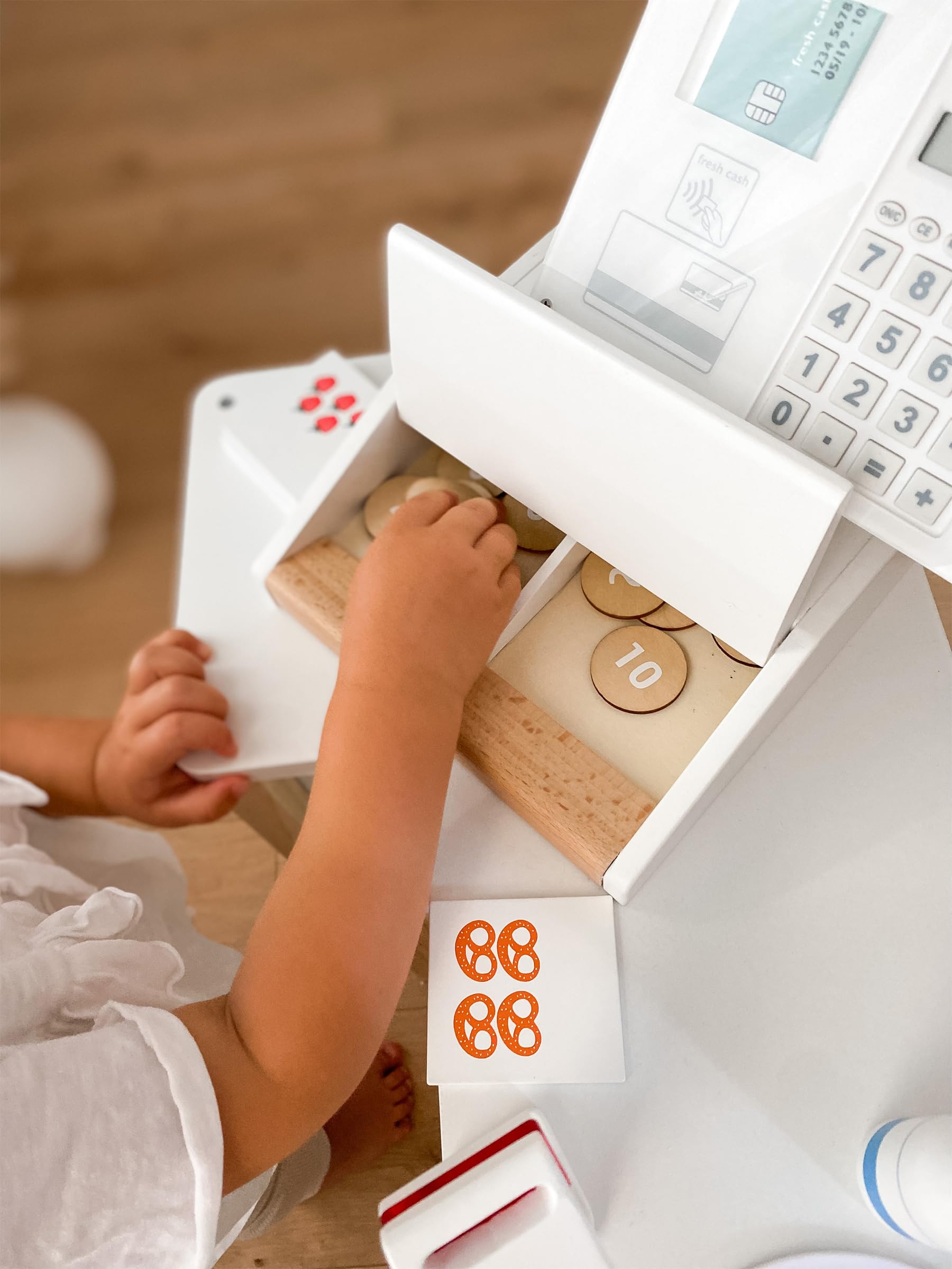 smallfoot fresh cassa giocattolo legno con scanner
