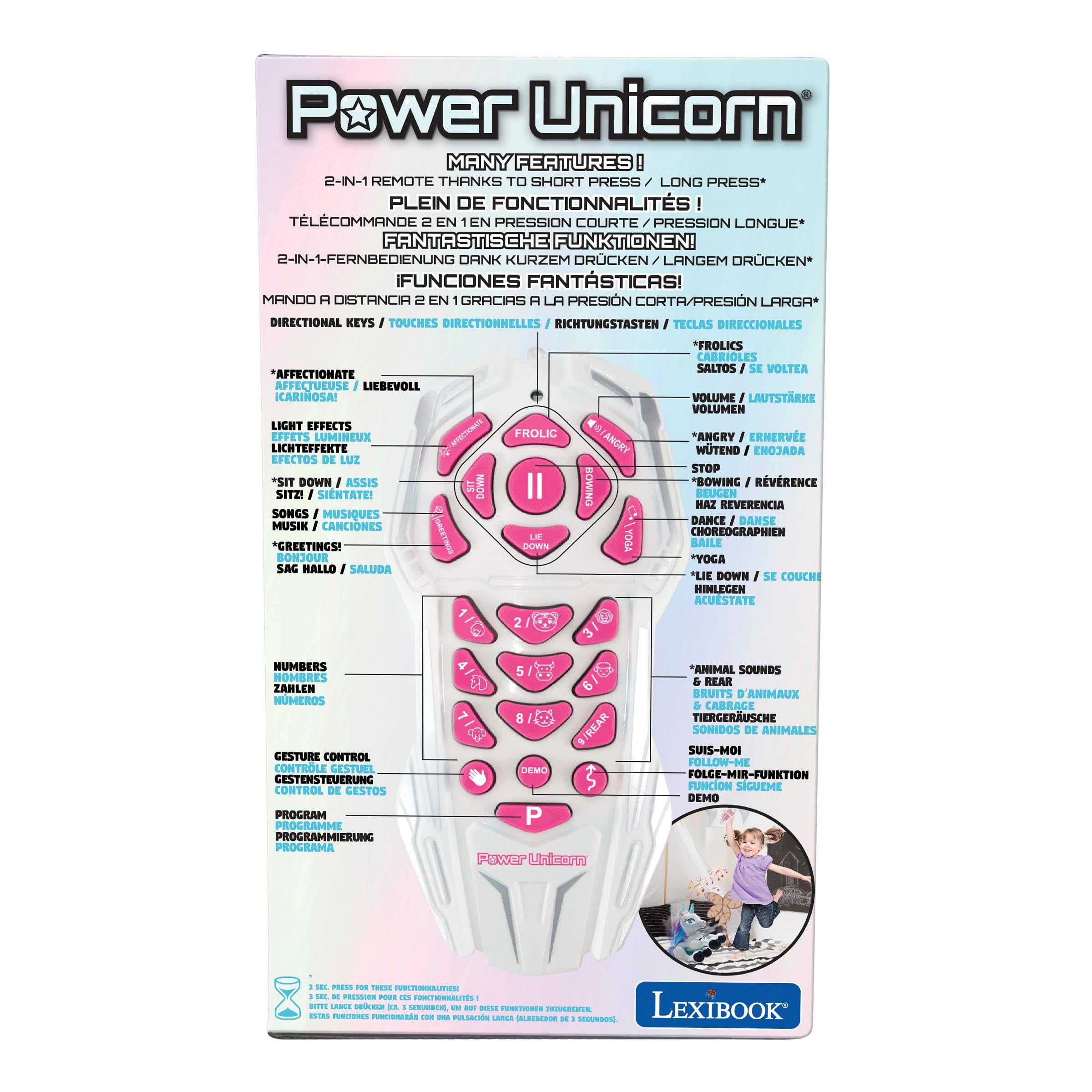 Lexibook Power Unicorn UNI01LXB robot unicorno programmabile
