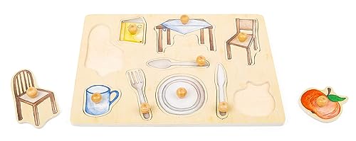 smallfoot 11502 puzzle legno oggetti quotidiani 9 pezzi